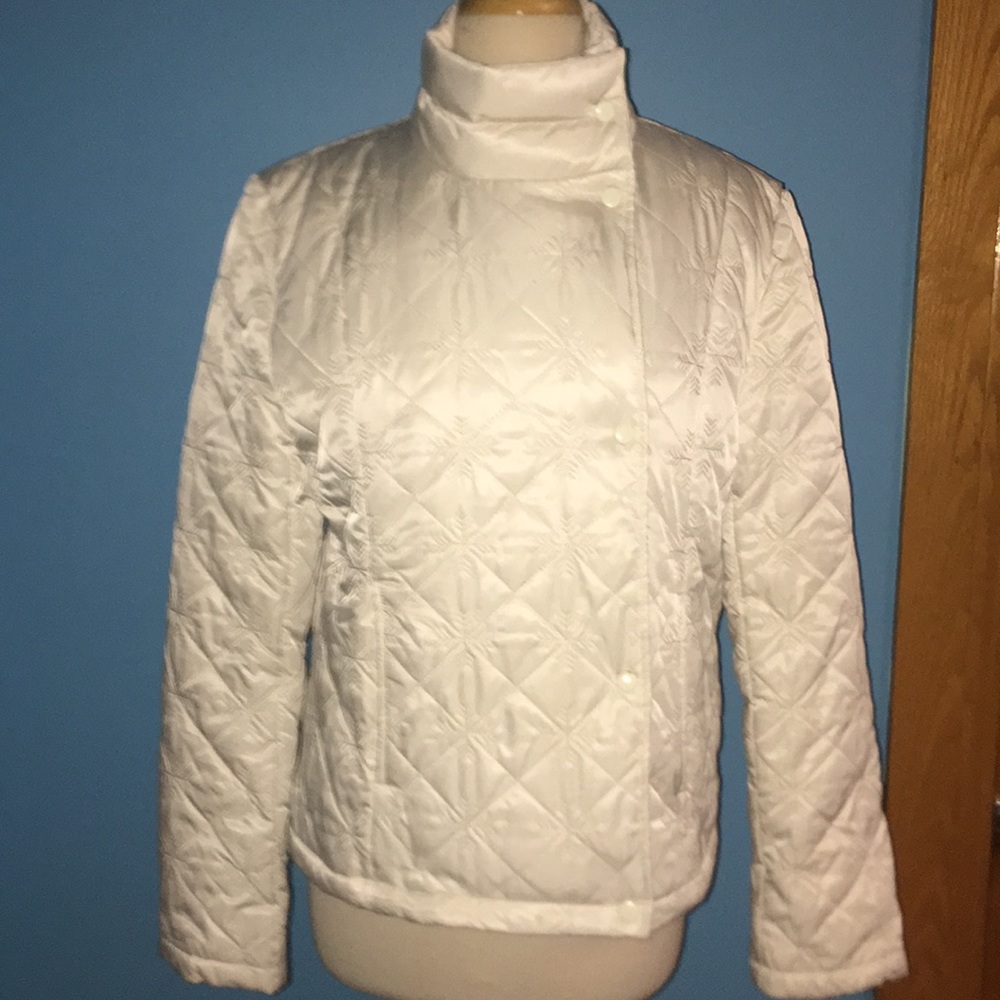 KENNETH COLE REACTION WHITE QULITED JACKET